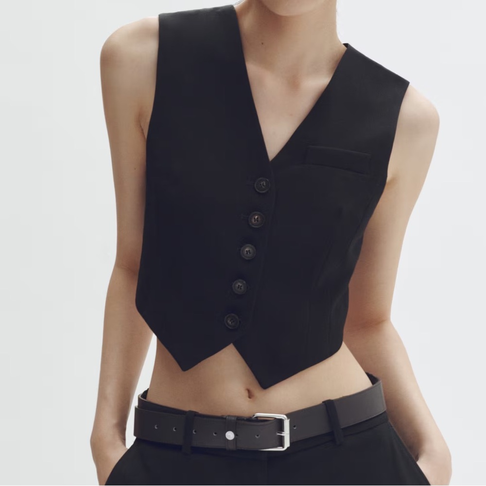 Stella McCartney Black Buttoned Vest - M